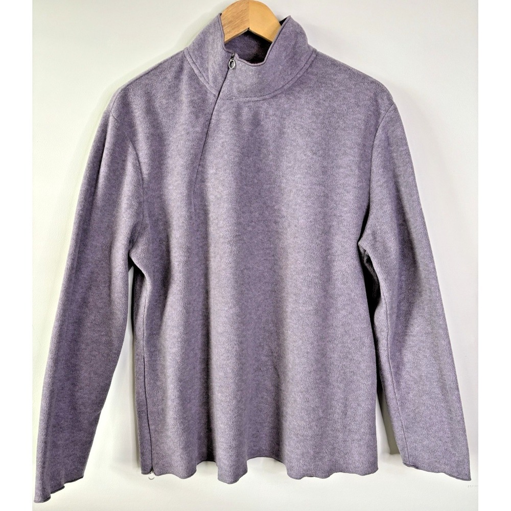 CUTTER‎ & BUCK Womens Fleece XL Purple Side Zip Lansdowne Embroidery